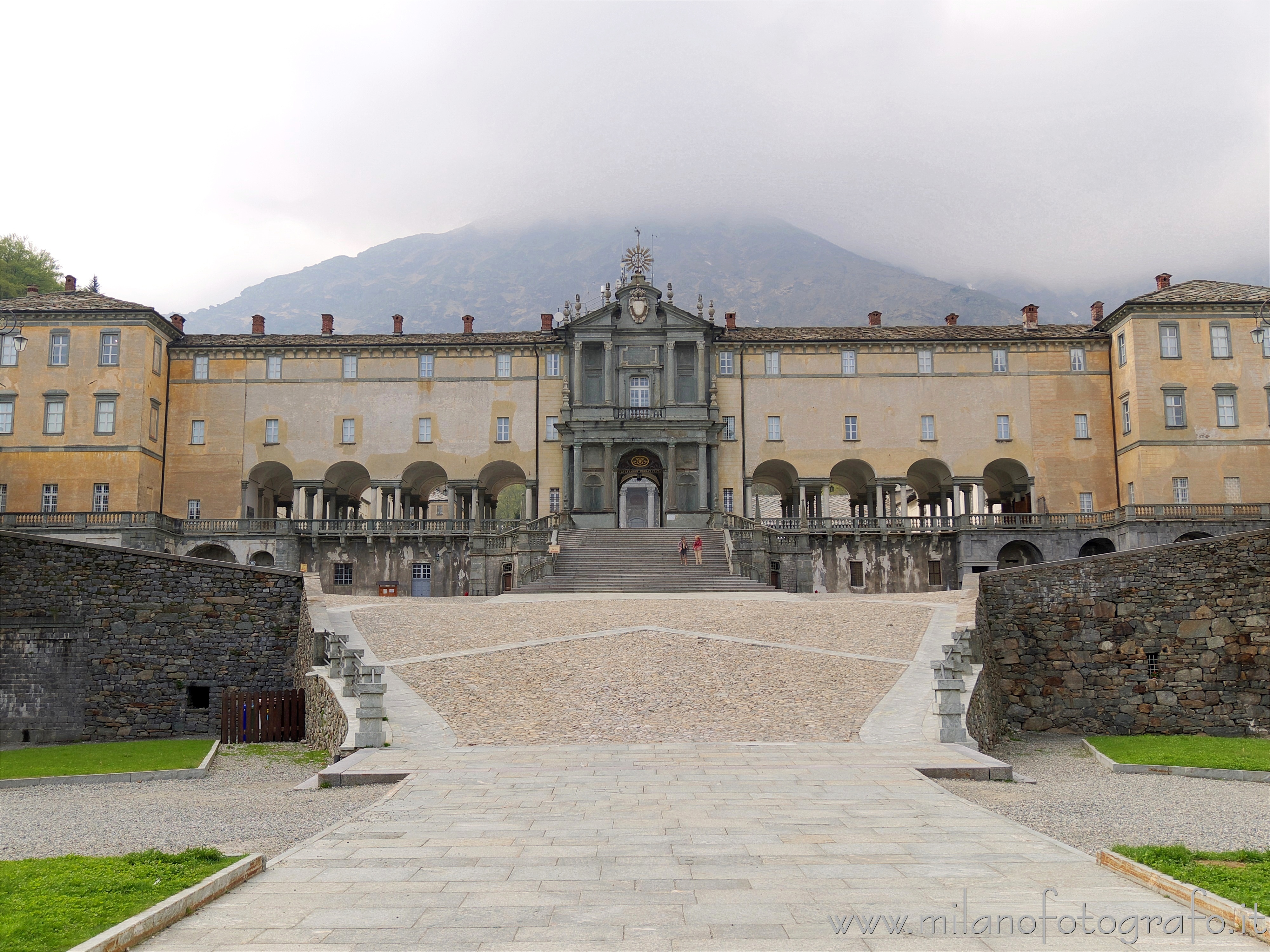 Biella (Italy) - Lower court of the Sanctuary of Oropa